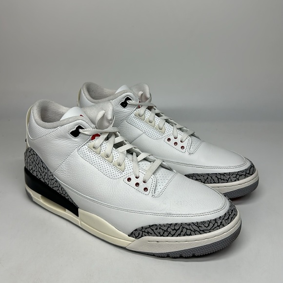 USED Men’s Nike Air Jordan 3 Retro 'White Cement Reimagined' DN3707-100 No Box - Picture 2 of 7